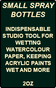 SMALL SPRAY BOTTLES INDISPENSABLE STUDIO TOOL FOR WETTING WATERCOLOUR PAPER, KEEPING ACRYLIC PAINTS WET AND MORE 2OZ