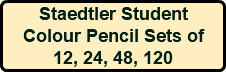 Staedtler Student Colour Pencil Sets of 12, 24, 48, 120