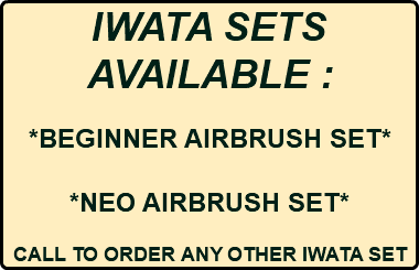 IWATA SETS AVAILABLE : *BEGINNER AIRBRUSH SET* *NEO AIRBRUSH SET* CALL TO ORDER ANY OTHER IWATA SET